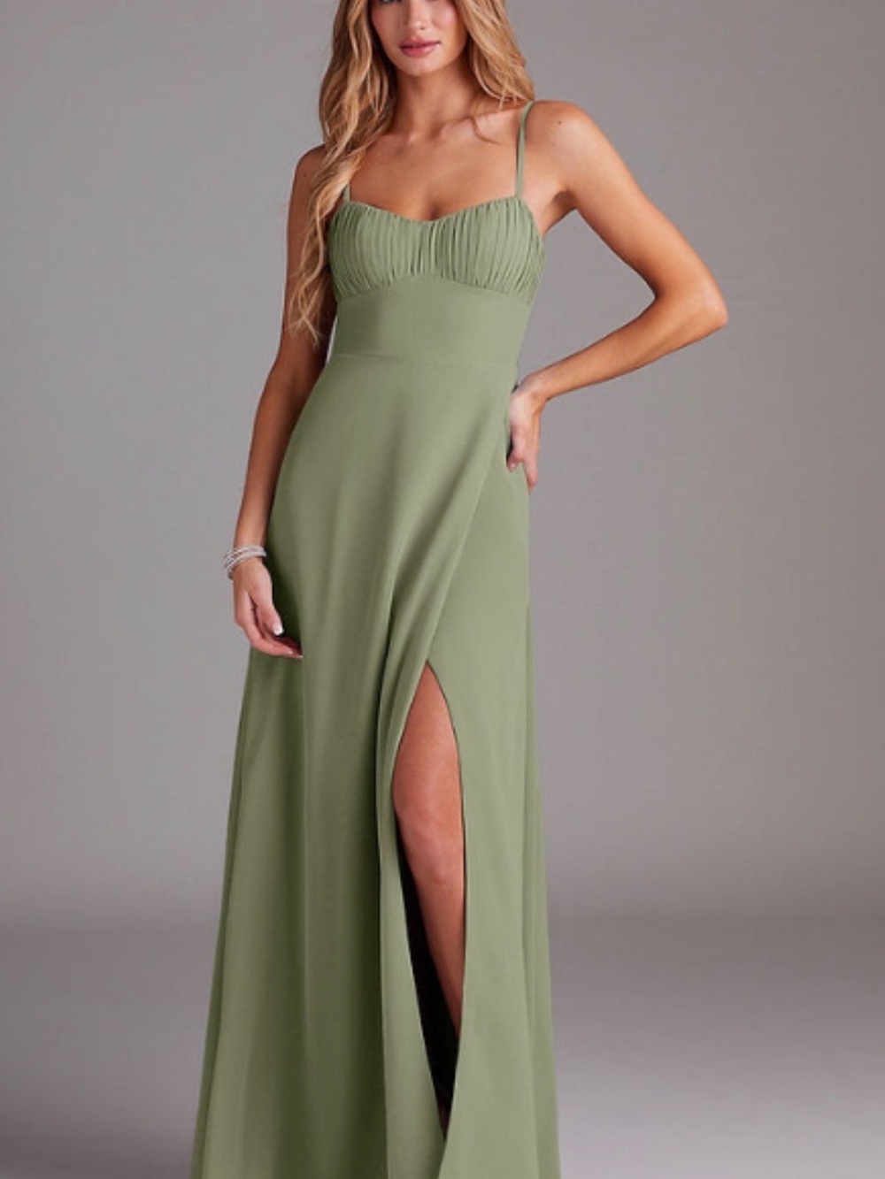 Azazie Breonna Dress - Pistachio